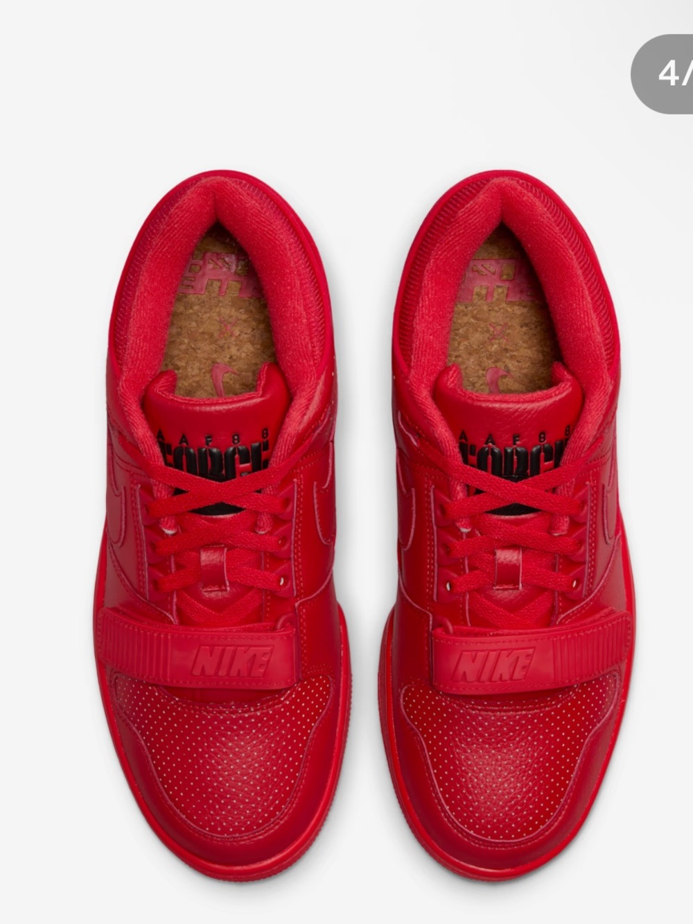 Nike BILLIE EILISH Men’s Red Low-Top Sneakers with Strap! New! 12.5